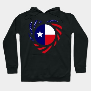 Texan American Murican Patriot Flag Series (Heart) Hoodie